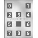 Chocoladevorm Cijfers op Vierkant