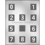 Chocoladevorm Cijfers op Vierkant
