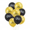 Harry Potter Ballonnen Zwart / Goud  10 Stuks