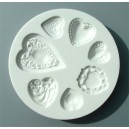 Alphabet Mould Patterned Hearts