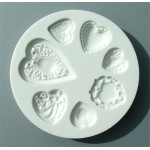 Alphabet Mould Patterned Hearts