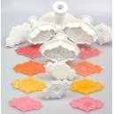 PME Creative Plaque Cutters Rose Spray & Plain Set / 8