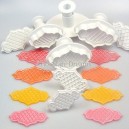 PME Creative Plaque Cutters Trellis Raised & Quilted Set/8