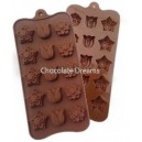 Siliconen Chocolate Mold Flower Assorti