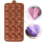 Siliconen chocolate mold geometric hearts